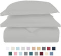 King Size Gray Cotton Duvet Cover Set with 4 Pillow Shams Q372