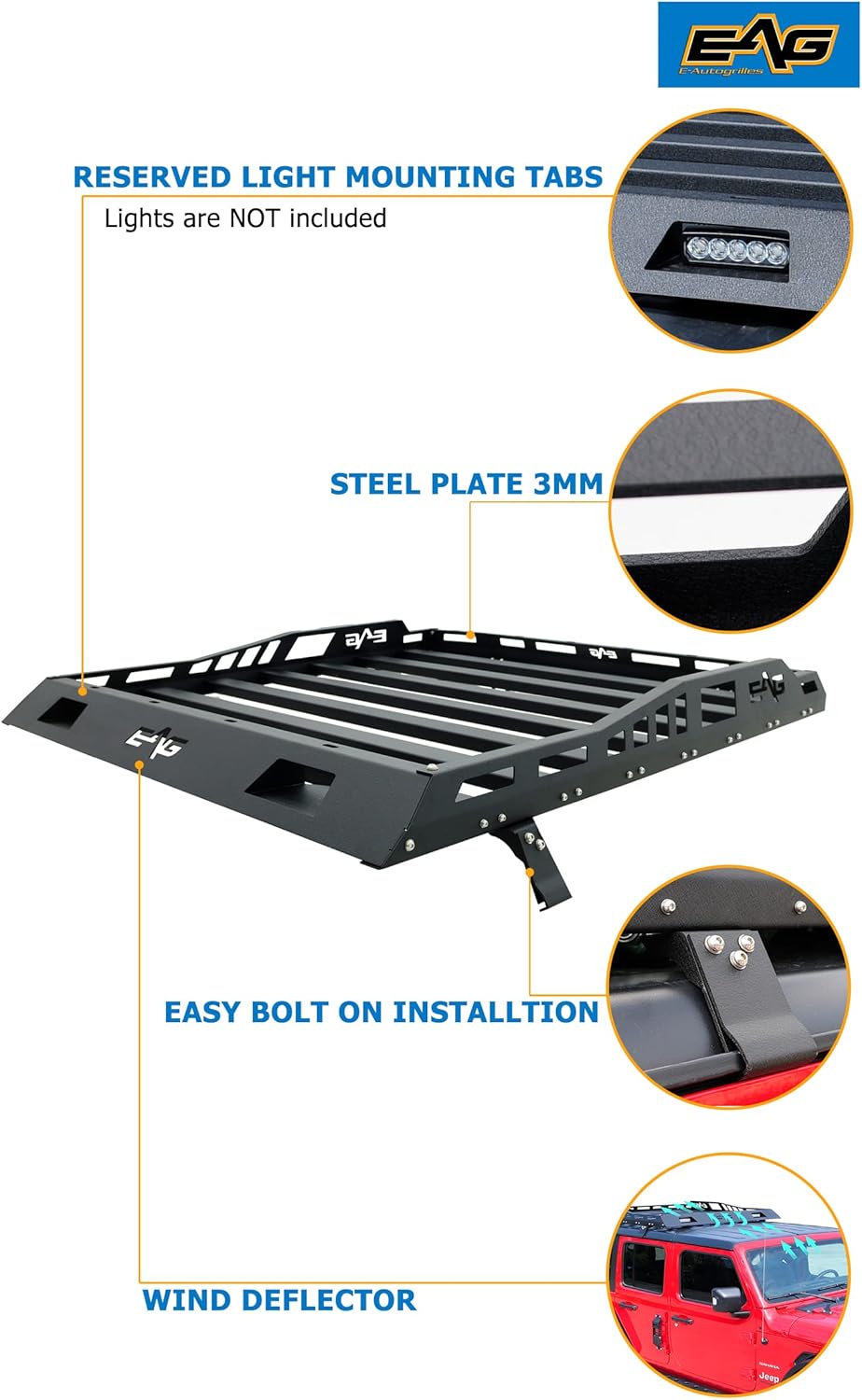 Roof Rack Hard Cargo Basket Y474