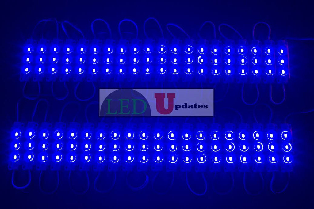 60ft Blue 5630 Injection LED Module with UL 12V AC Power Package F2134