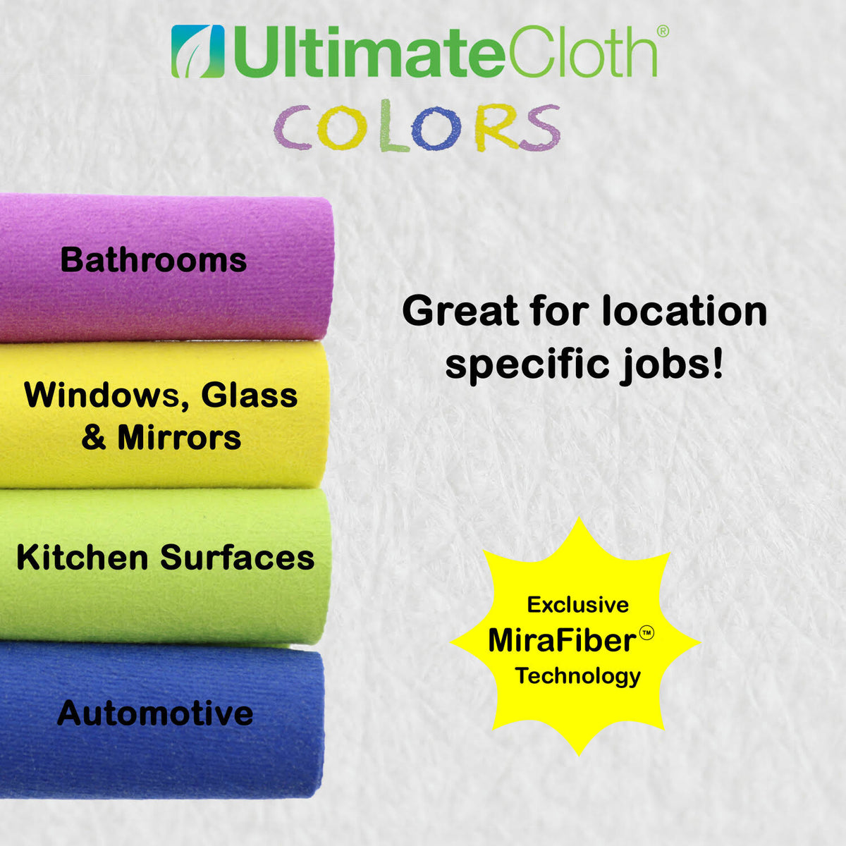 Colors Standard Sized Cleaning Cloths F342843