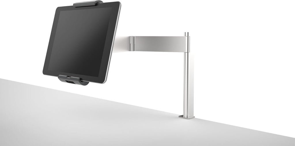 Tablet Holder Wall/Cabinet Mount, 360 Degrees Rotation, Anti-Theft Device, Silver/Charcoal, Pack of 2 I797131