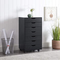 Gray 7-Drawer Mobile File Cabinet D5950