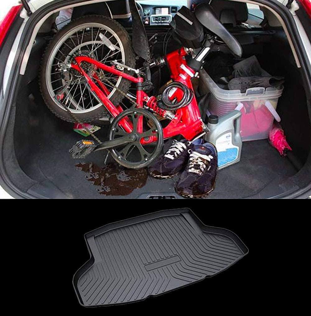 Black Waterproof Rear Cargo Tray Trunk Floor Mat for Honda Civic Sedan L9612