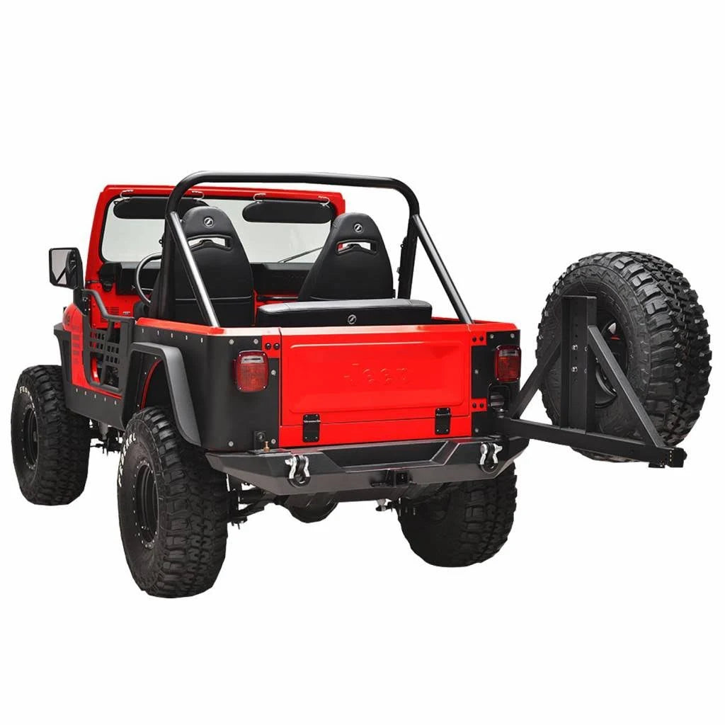 Rear Bumper with Tire Carrier for Jeep Wrangler CJ T200