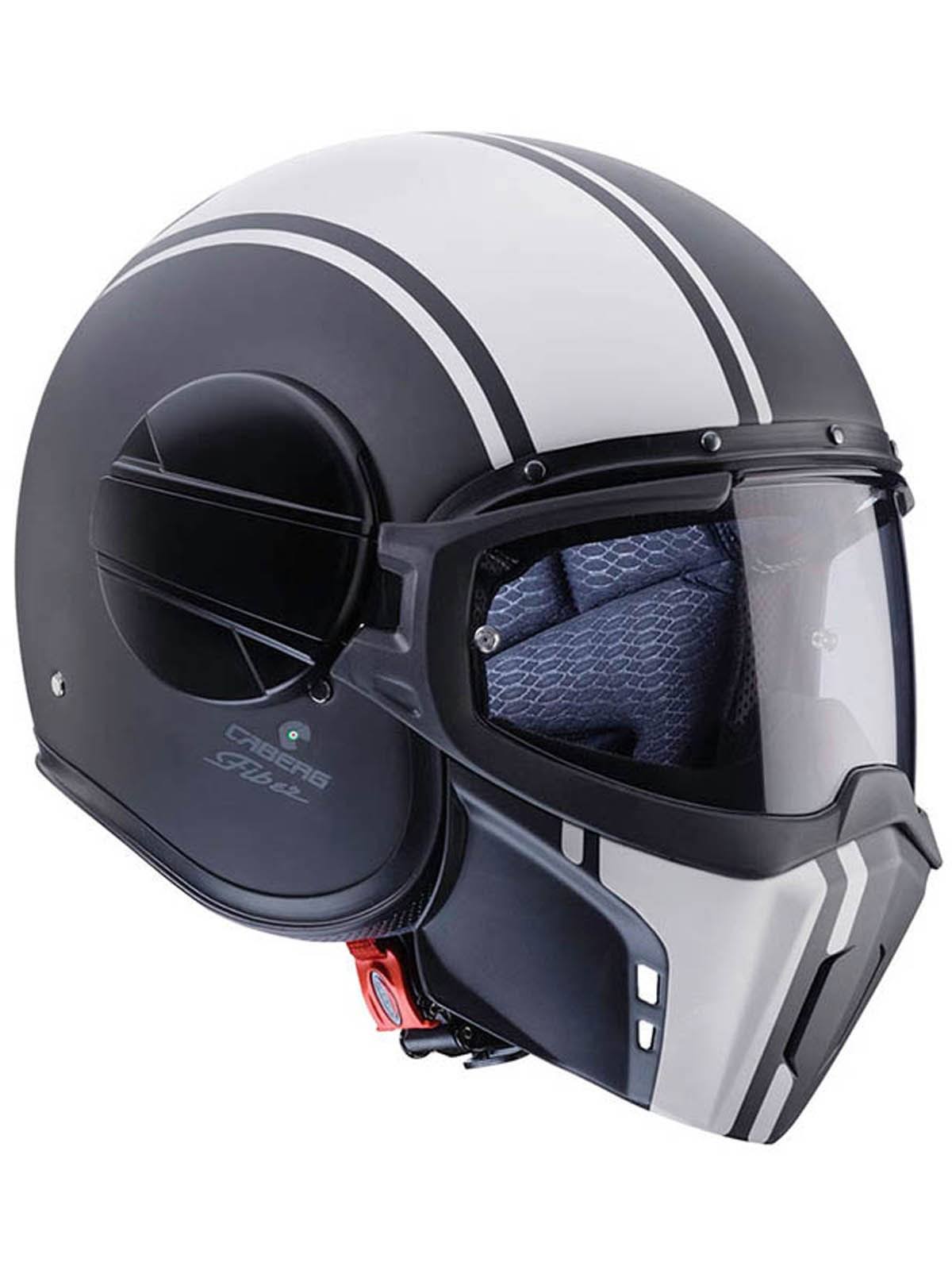Black White Jet Helmet P4618