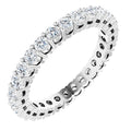 14K White 7/8 CTW Natural Diamond Eternity Band Size 5 P236893