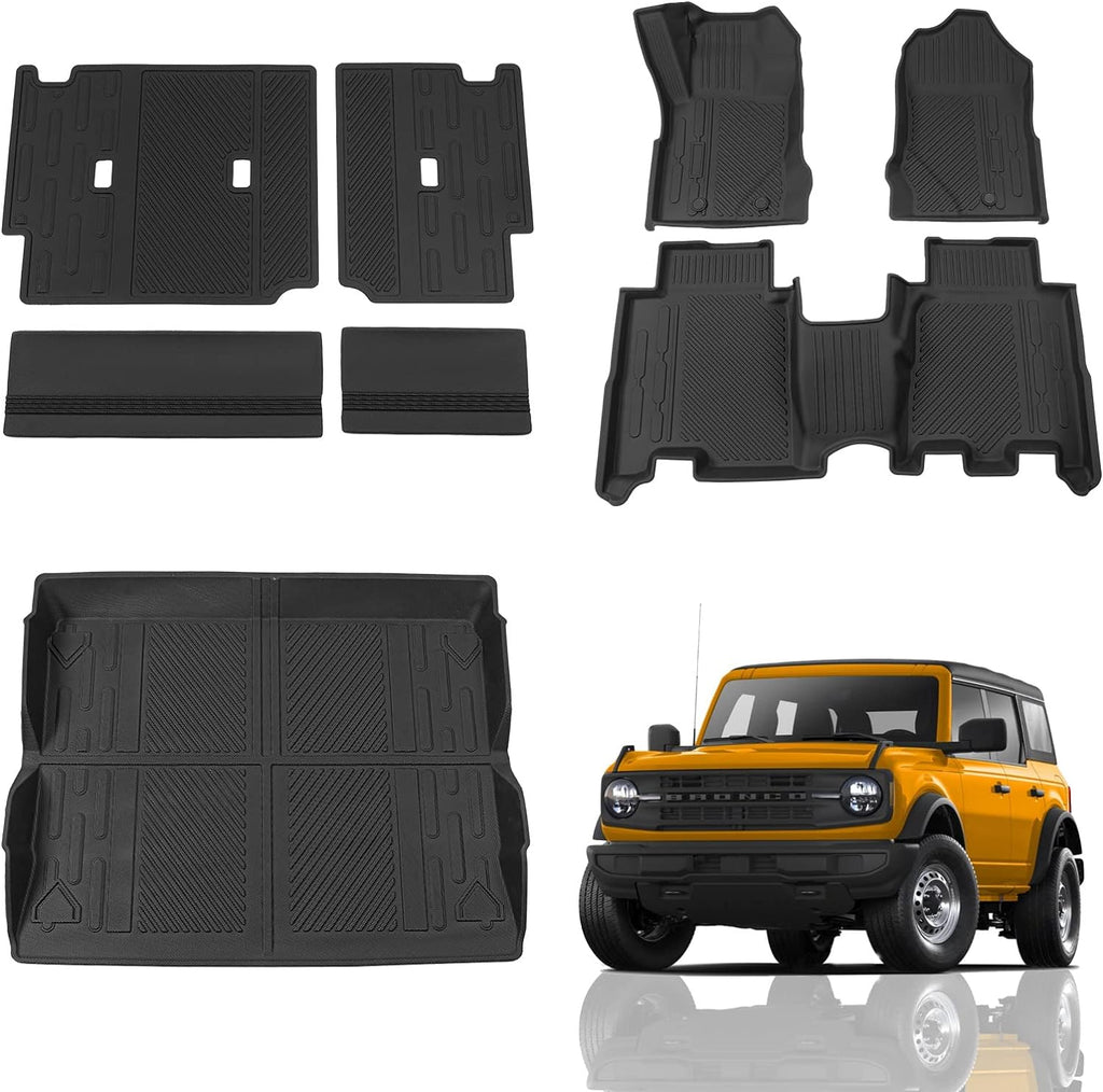 All-Weather TPE Cargo Liners for 2022 Ford Bronco 4 Doors U361
