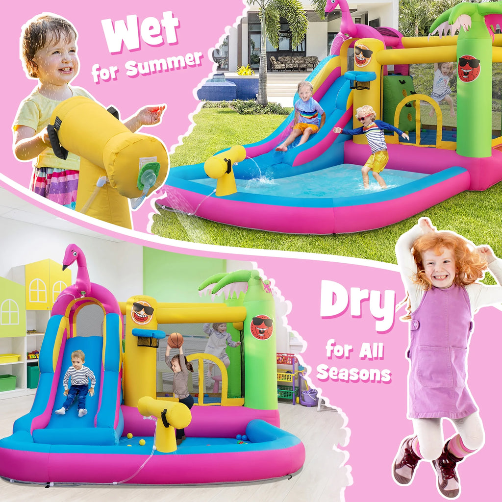 Tropical Inflatable Bounce Castle with Ocean Ball and 735W Blower H499