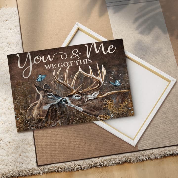 Deer Framed Canvas Poster 16x24inch Pack of 2 T10334