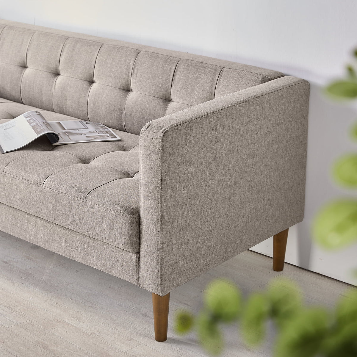 Oatmeal Grey 2-Seater Loveseat L317742
