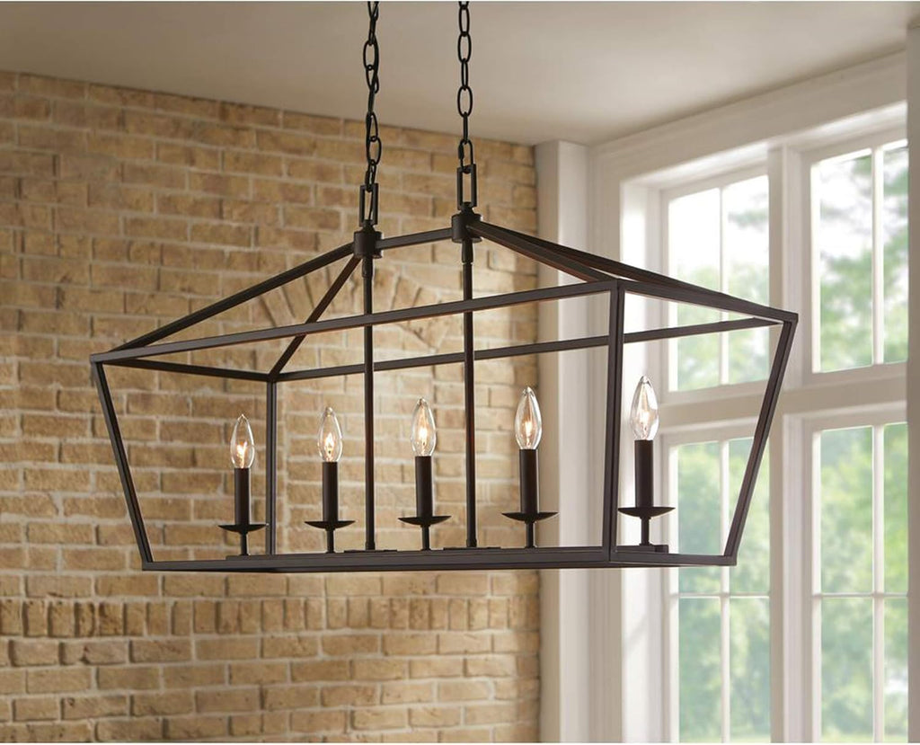 Bronze Caged Island Chandelier U619874