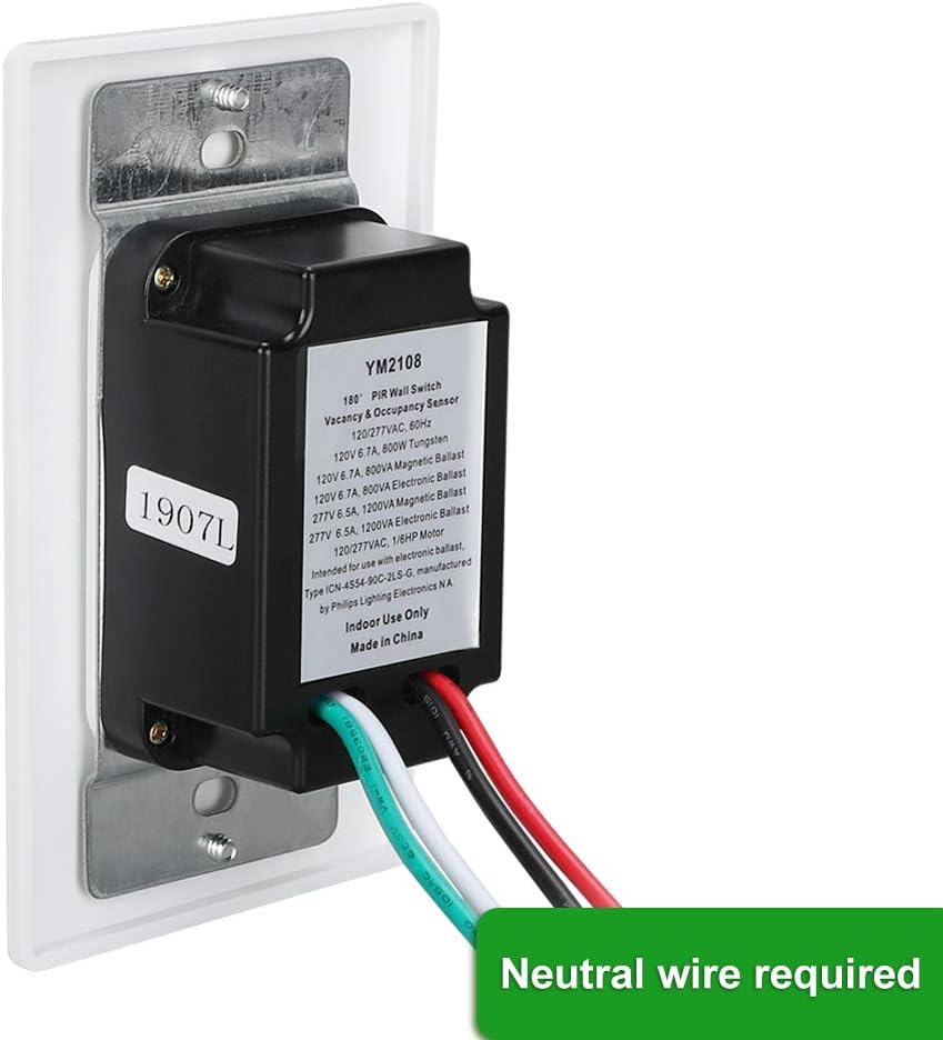 Motion Activated Wall Switch, Single Pole, 10 Pack A2945