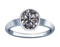 American Diamond Silver Plain Design Ring Y47334