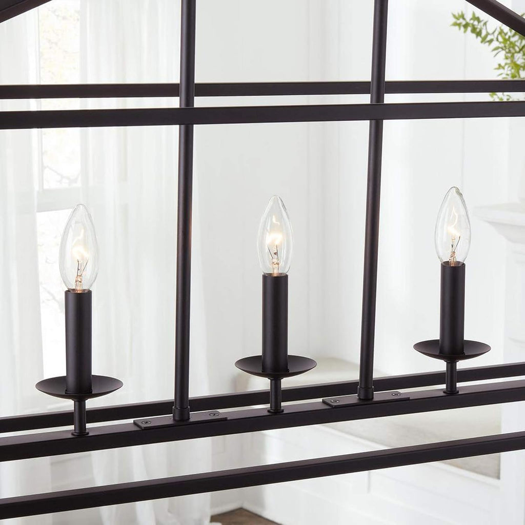 Bronze Caged Island Chandelier U619874