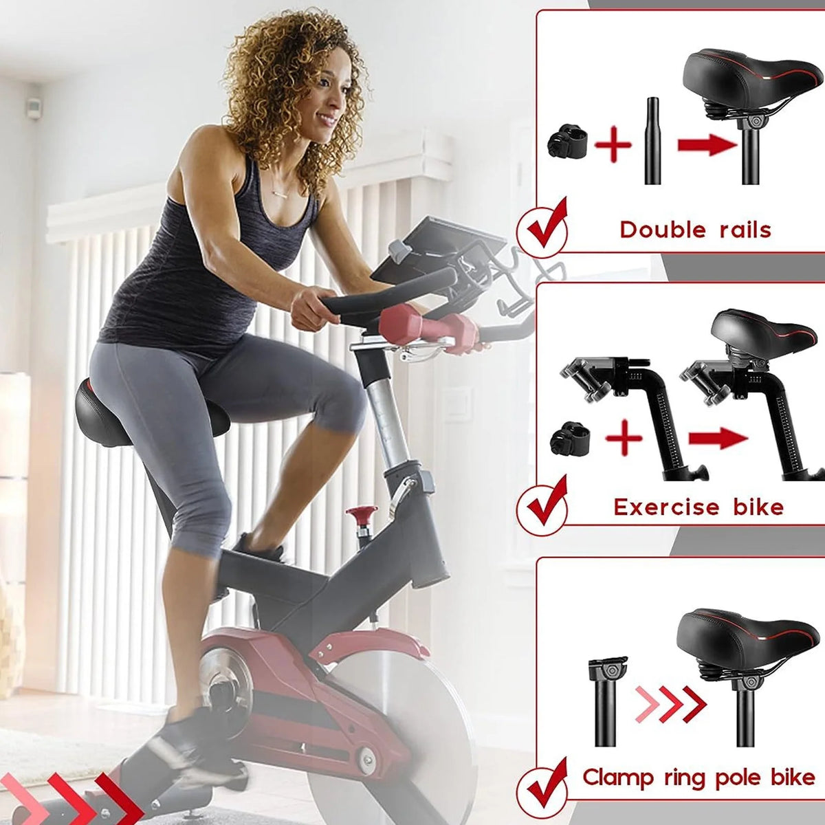 Breathable Bike Seat with Absorbing Ball G6054