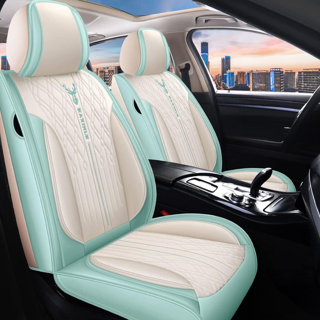 Pink Leather Car Seat Covers 5 Seats Full Set Waterproof F42528