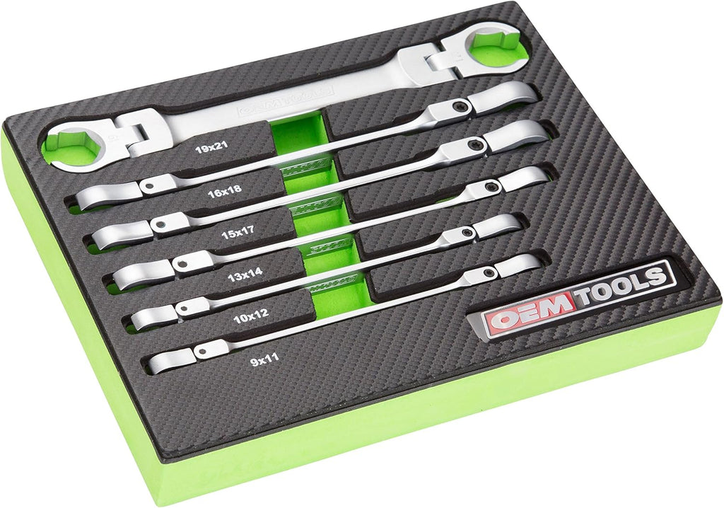 6 Piece Flex Head Flare Nut Wrench Set O672982