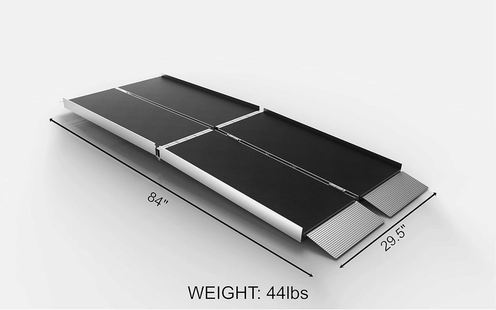 Suitcase Trifold Portable Ramp with Slip-Resistant Surface, 7 Foot B491