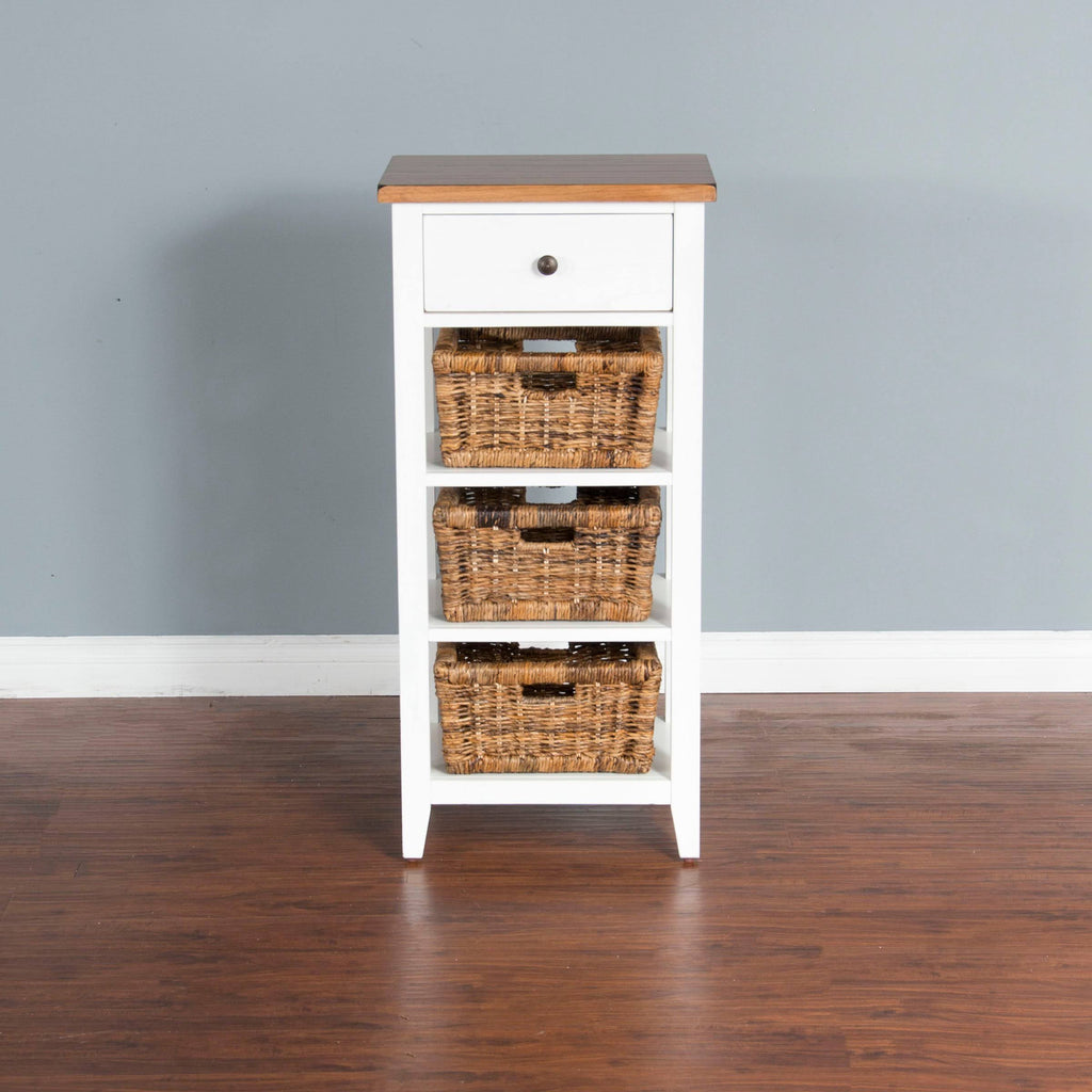 White & Natural Storage Rack H640734