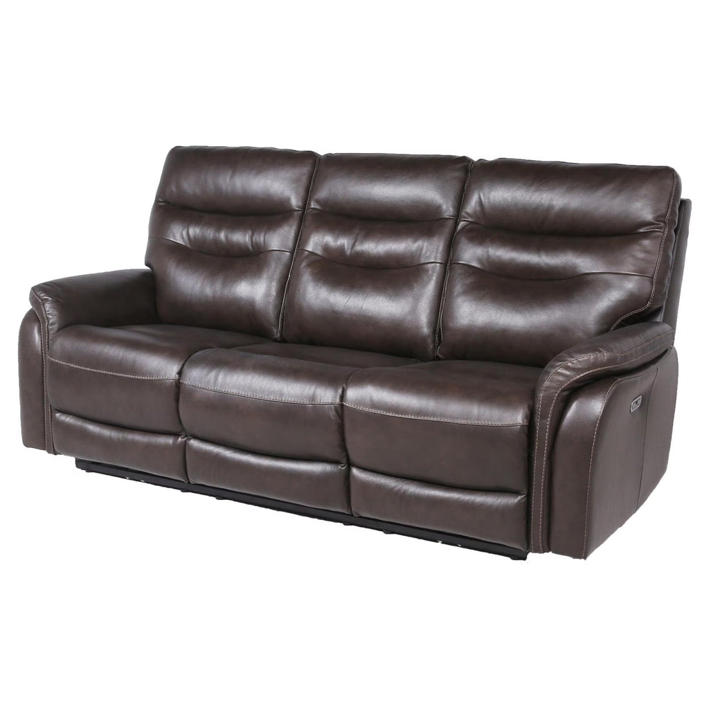 Dark Brown Leather Power Recliner Sofa B38881