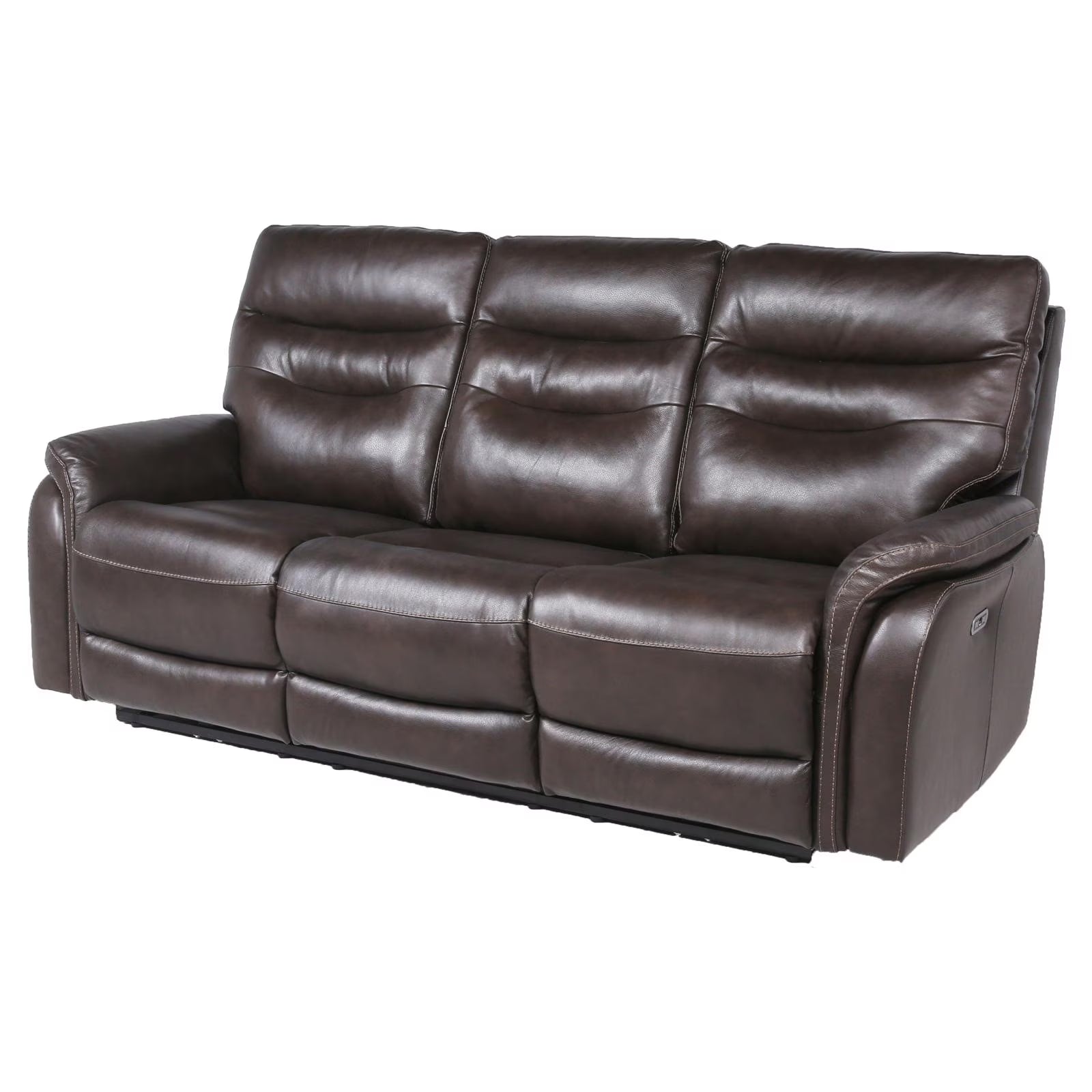 Dark Brown Leather Power Recliner Sofa B38881
