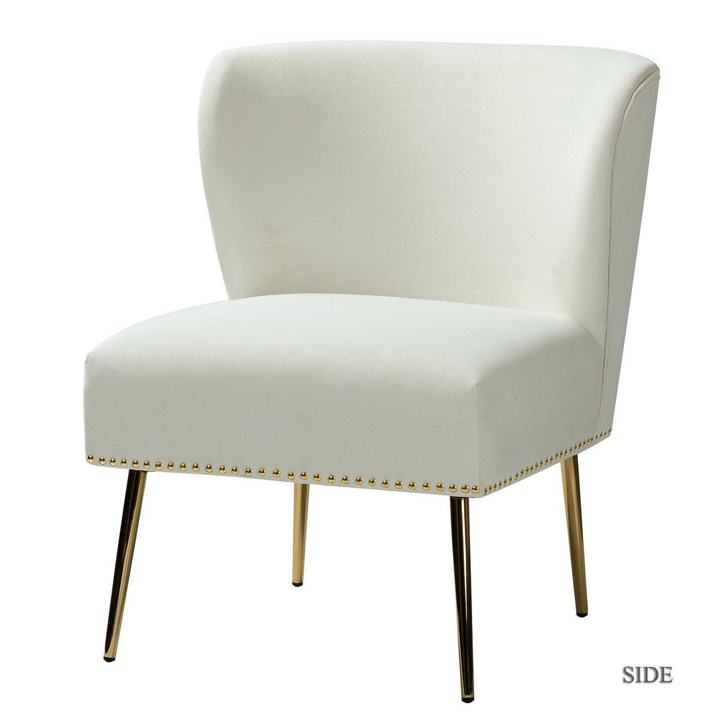 Teal Accent Side Chair with Nailhead Trim O6397