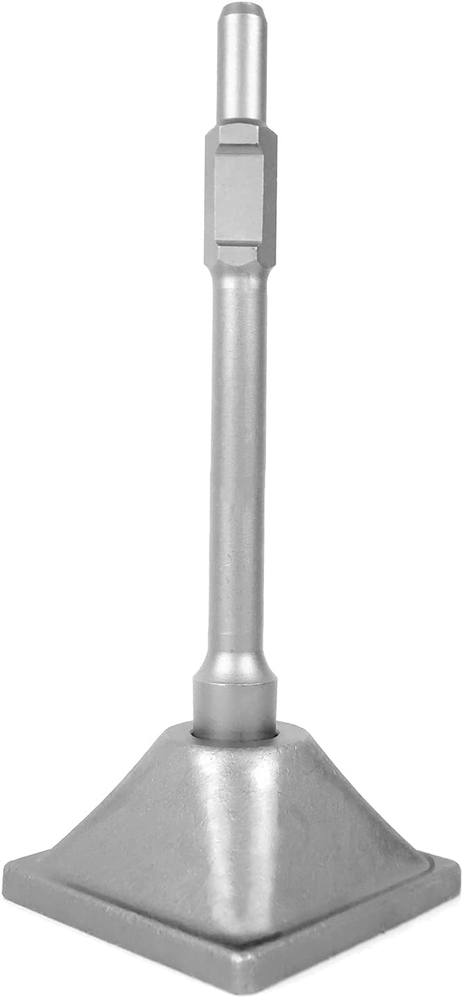 Jack Hammer 1-1/8 inch Tamper Shank and Plate, Dirt Tamper 6 x 6 inch Compactor Plate with Electric Chisel Dirt Compactor, Electric hammer Solid Compactor for Breaker Hammer V23179