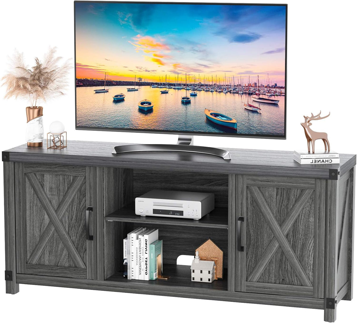 Console Cabinet with Media Shelves M56681