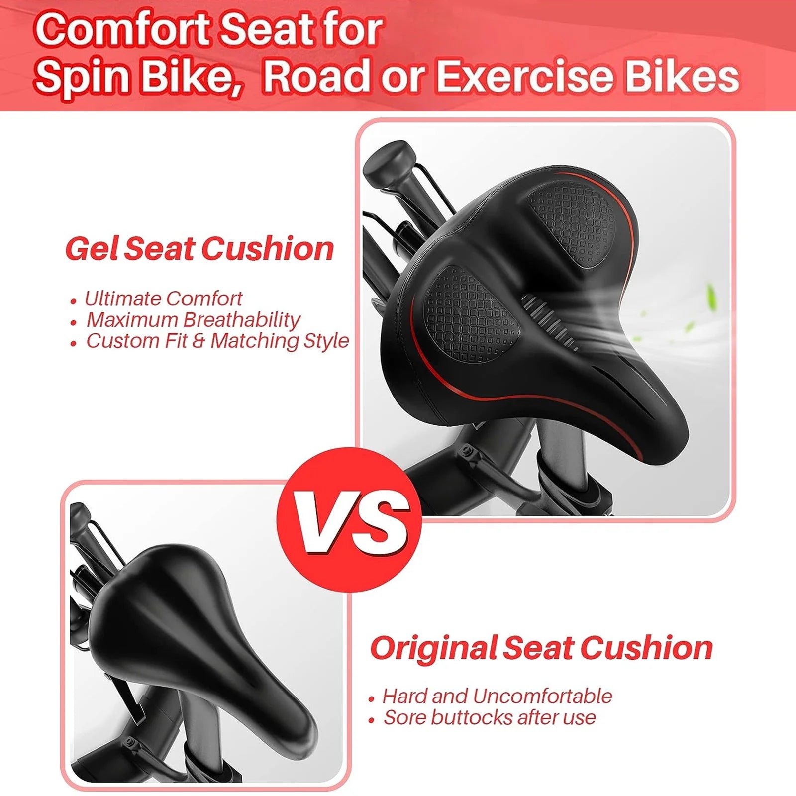 Breathable Bike Seat with Absorbing Ball G6054