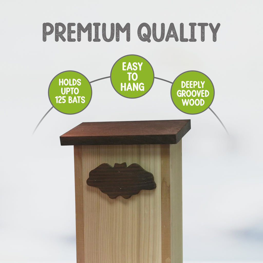 Cedar Bat House Dual Chamber Outdoor Shelter H656
