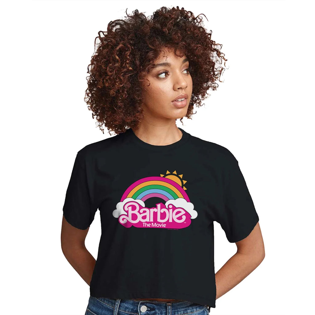 Juniors Cropped Cotton Blend T-Shirt L791