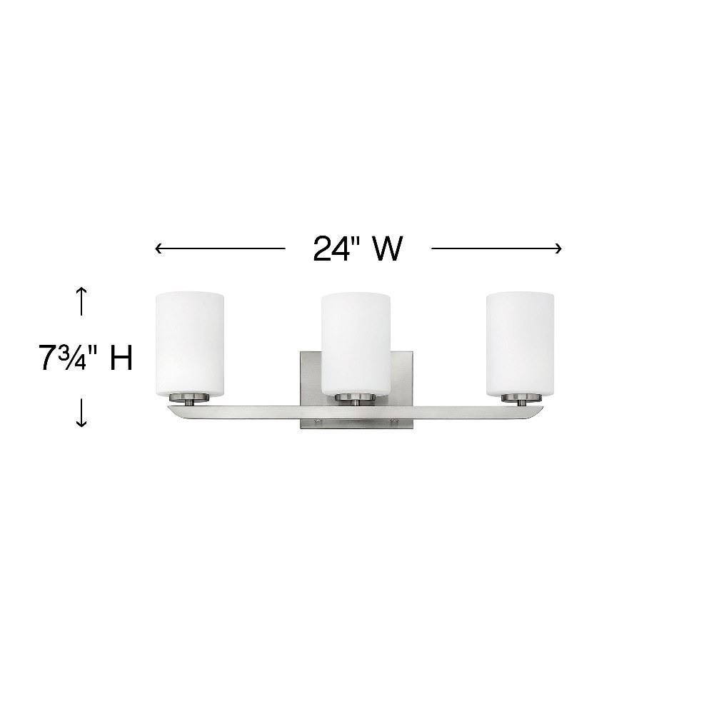 Polished Nickel 3 Light Bath T424258