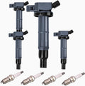4pcs Ignition Coil Pack + Spark Plugs for 2.4L L4 F587441