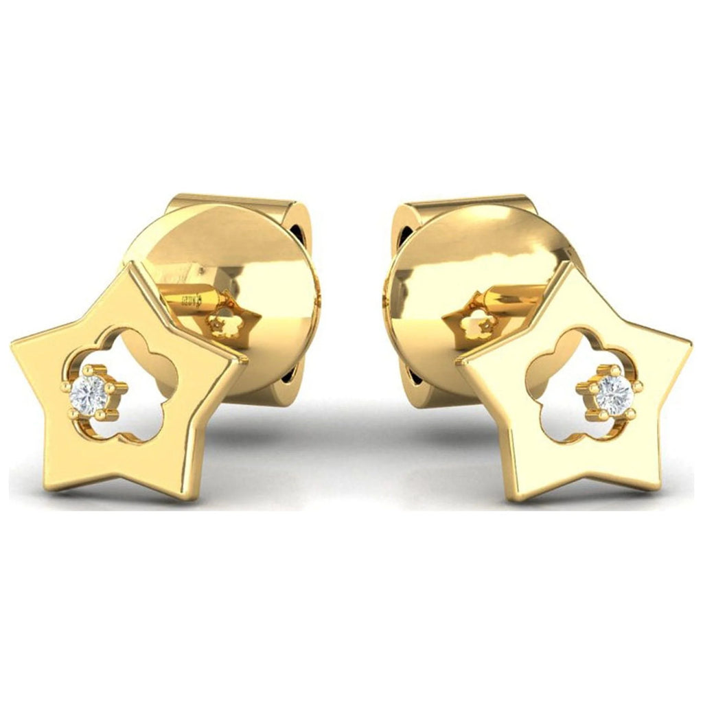 18kt Yellow/White Gold Diamond Stud Earring D528465