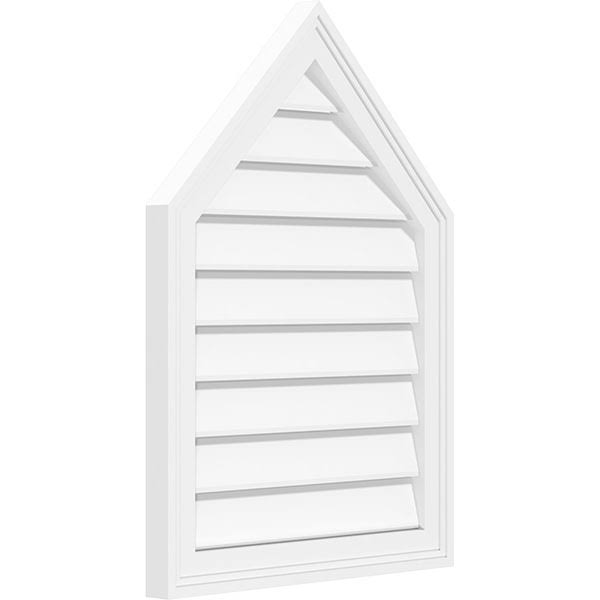 Peaked Top Surface Mount PVC Gable Vent P6552