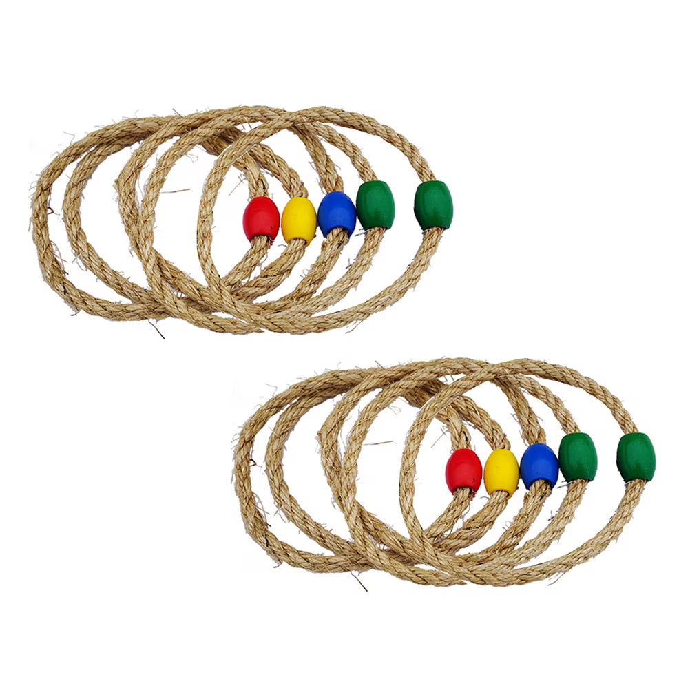 10 PCS Wooden Ring Toss Game Toys W179