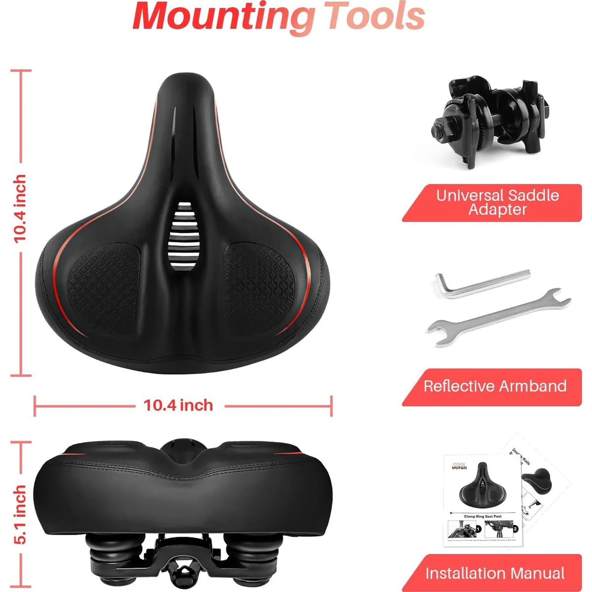 Breathable Bike Seat with Absorbing Ball G6054