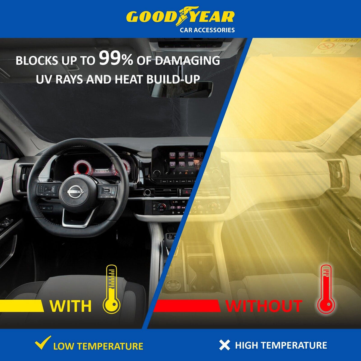 Foldable Windshield Sun Shade for Car Front Window G538177
