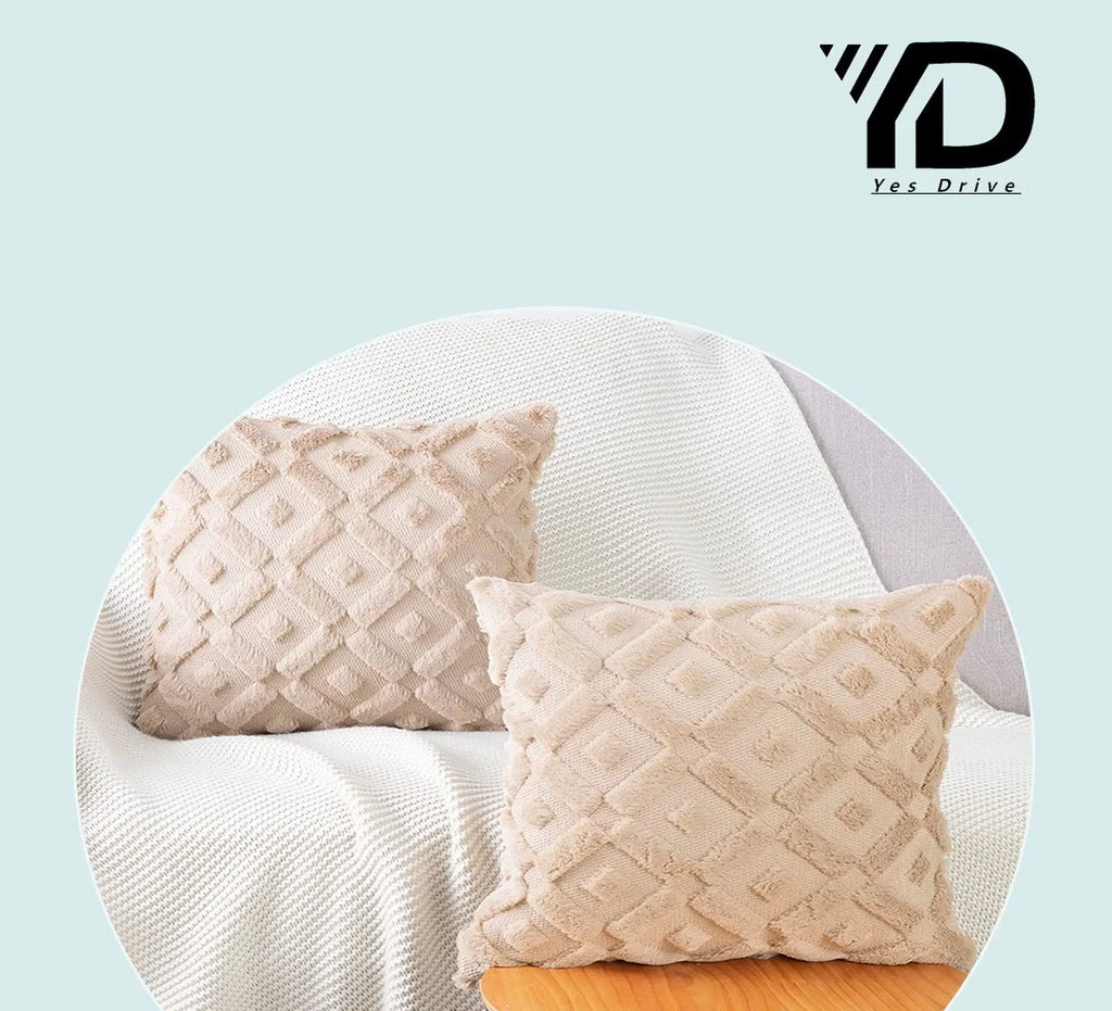 Set of 2 Soft Plush Velvet Decorative Throw Pillow Covers Square Cushion Case T632806