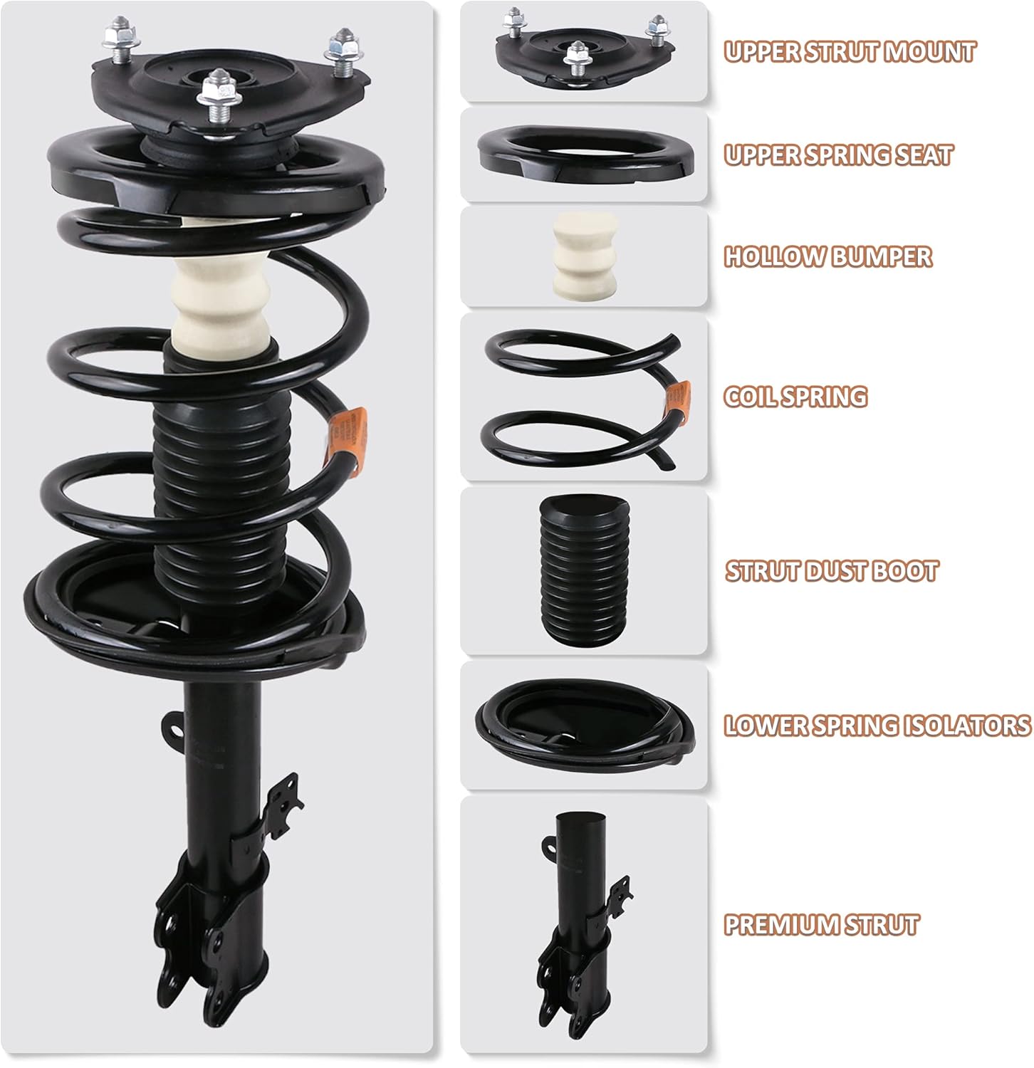 Rear Shocks Absorbers Assemblies for Honda Civic L1842