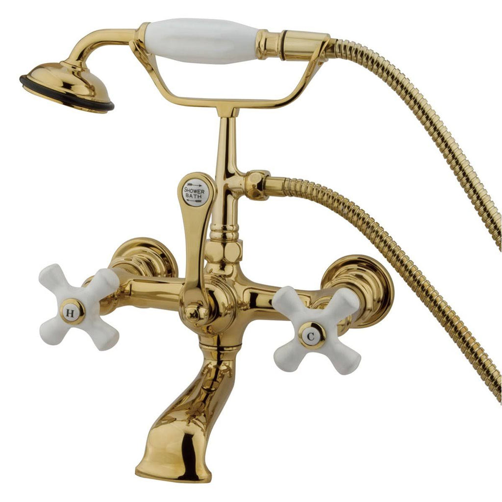 Vintage Wall Mount Clawfoot Tub Filler with Hand Shower C478815
