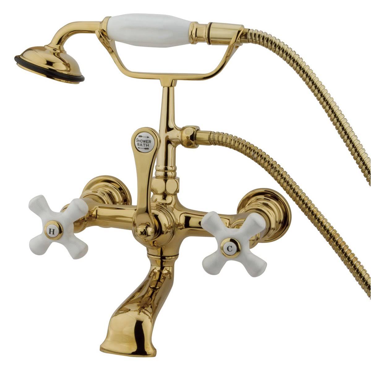 Vintage Wall Mount Clawfoot Tub Filler with Hand Shower C478815