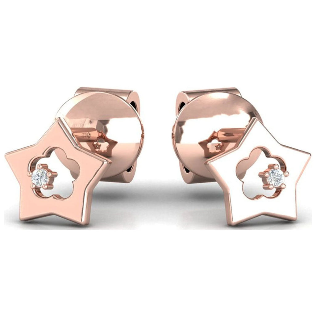 18kt Yellow/White Gold Diamond Stud Earring D528465