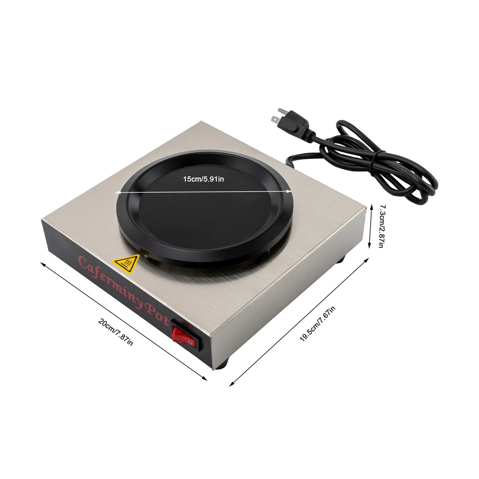 80W Stainless Steel Coffee Warmer Plate O3392