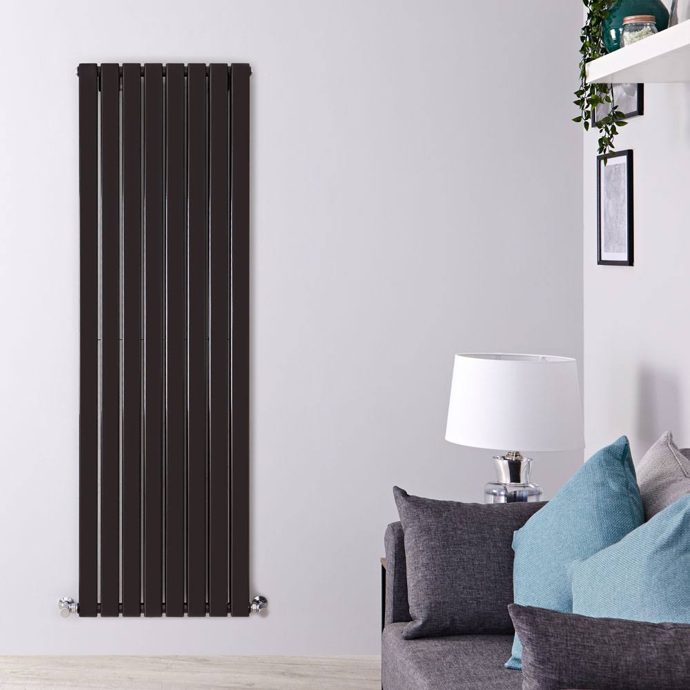 Black Vertical Hot Water Radiator G27399