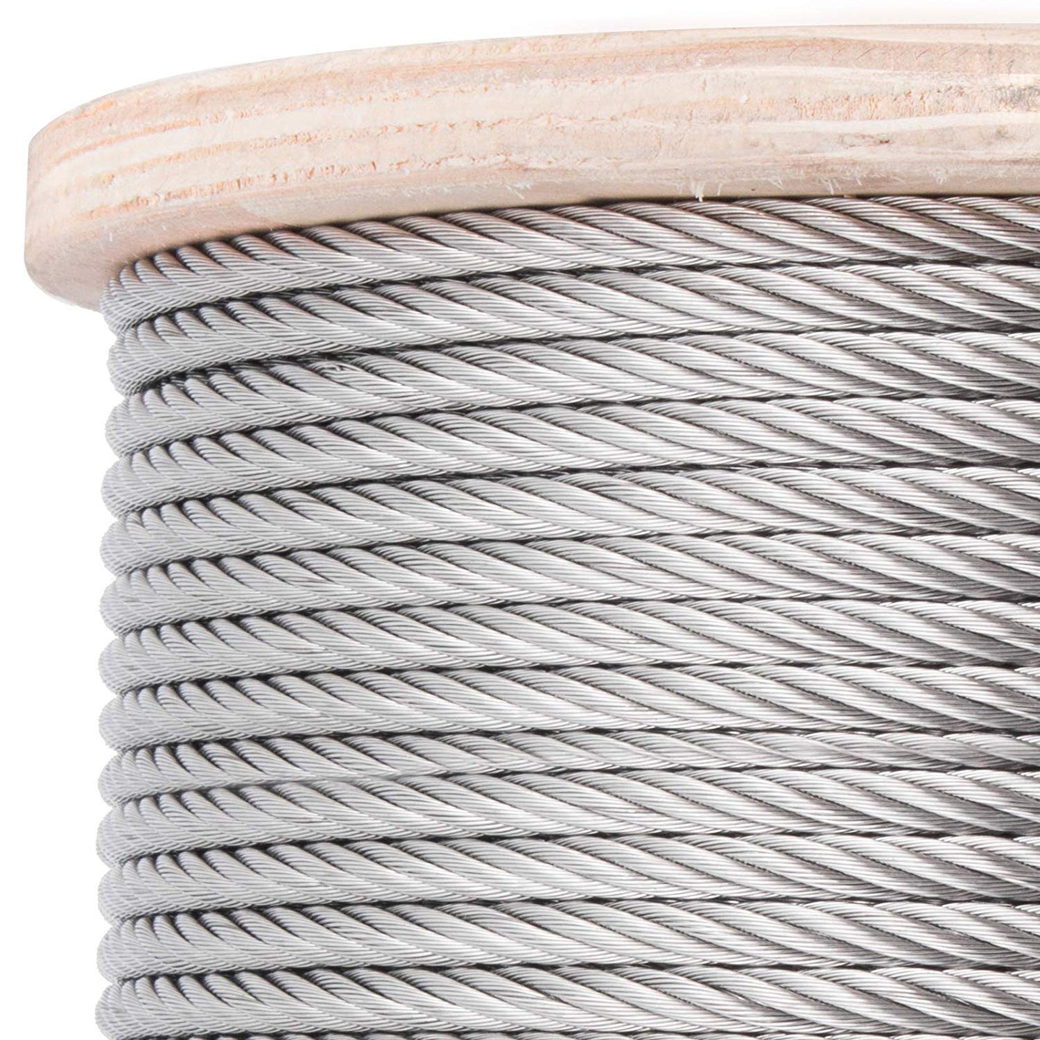 1/8 T316 Stainless Steel Cable 1x19 Wire Rope E296612