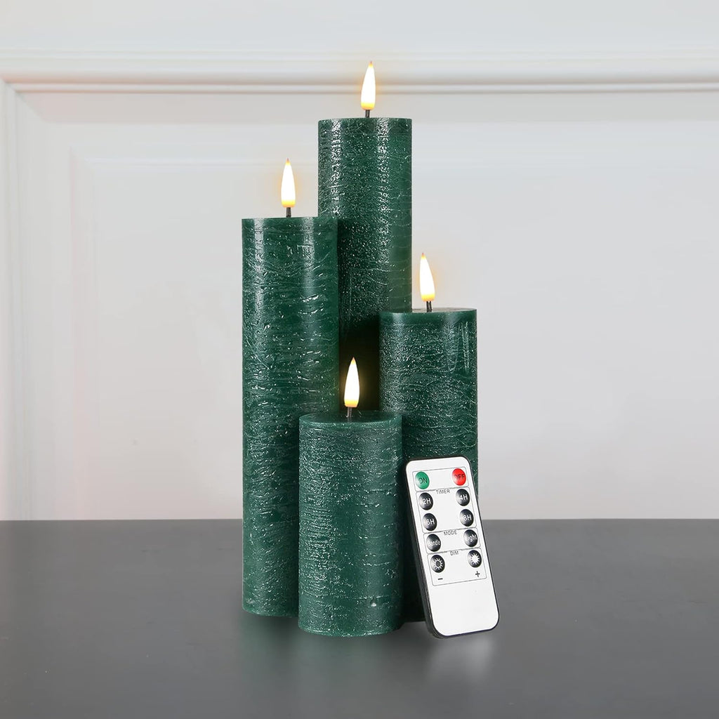 Gray Flameless LED Pillar Candles, Set of 4 C582