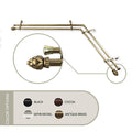 Antique Brass Corner Window Double Rod K806267