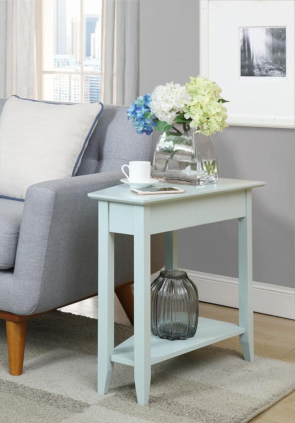 Cherry Wedge End Table W24154