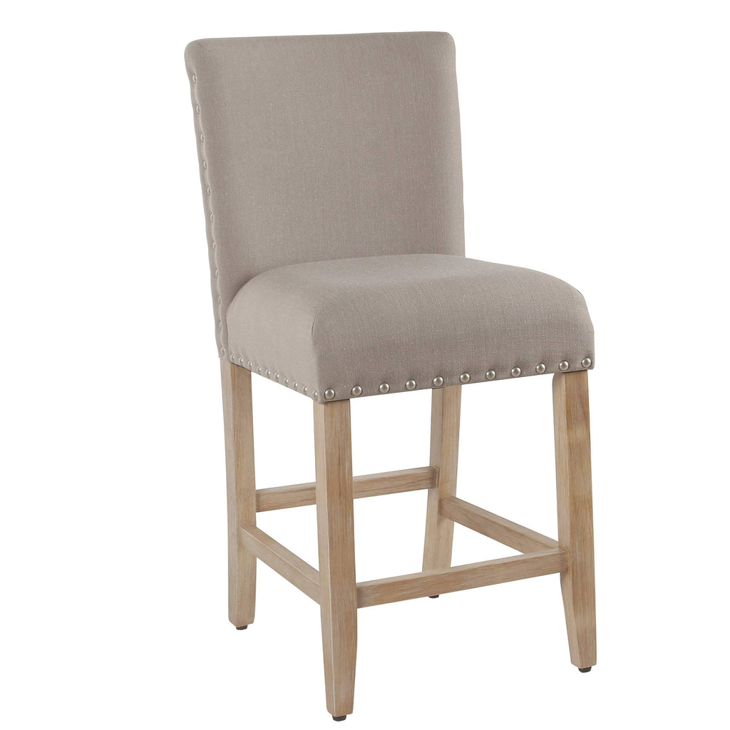 Tan Counter Stool with Nailheads U966032